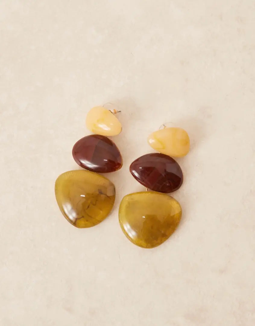 DESIGN drop earrings with resin detail $19.99