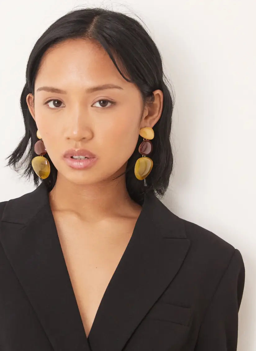 DESIGN drop earrings with resin detail $19.99